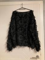 Feestelijke zwarte dames bloes (48), Kleding | Dames, Grote Maten, Ophalen, Zo goed als nieuw, Zwart, Blouse of Tuniek