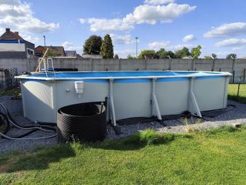 Zwembad 1jaar oud, Tuin en Terras, Zwembaden, 300 cm of meer, Zo goed als nieuw, Ovaal, Ophalen