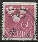 Zweden 1938-1942 - Yvert 266 - Drie kronen met cijfer (ST), Timbres & Monnaies, Timbres | Europe | Scandinavie, Suède, Affranchi