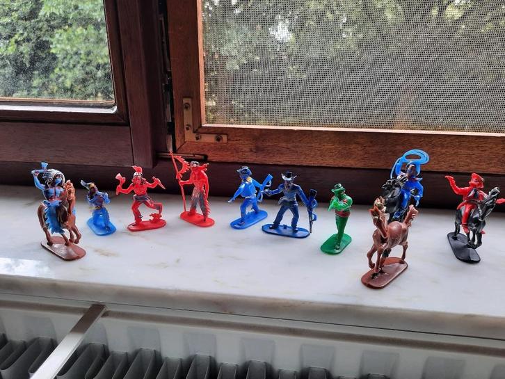 Grote Set Vintage Plastic Cowboys & Indianen - Jaren '70/'80, Antiek en Kunst, Antiek | Speelgoed, Ophalen