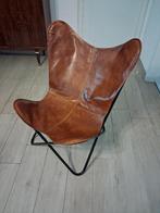 VINTAGE ECHT LEDEREN VLINDERSTOEL - lichte gebruikskreukjes, Moins de 75 cm, Moins de 150 cm, Une personne, Enlèvement