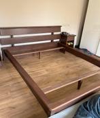 Lit 160*200 + 2 tables de chevet, Maison & Meubles, Queen size, Comme neuf, Brun, Enlèvement