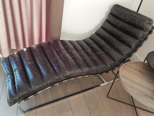 Flamant Mason chaise longue, Huis en Inrichting, Fauteuils, Gebruikt, Leer, 50 tot 75 cm, 150 cm of meer, Ophalen