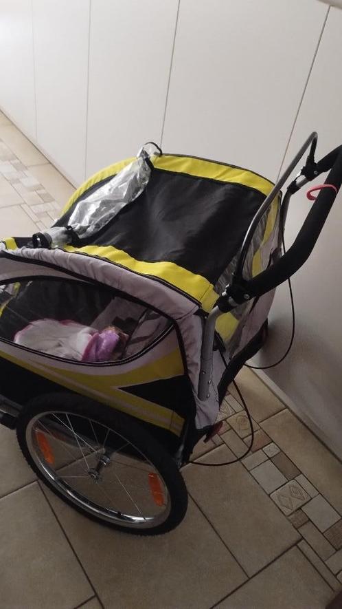 Fietskar met buggy functie, Fietsen en Brommers, Fietsaccessoires | Aanhangwagens en Karren, Gebruikt, Kinderkar, Opvouwbaar, Ophalen