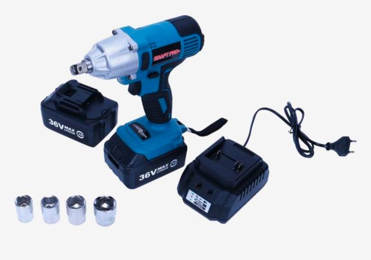 Slagmoersleutel 36v 2x accu Nieuwe!!!, Bricolage & Construction, Outillage | Foreuses, Neuf, Enlèvement ou Envoi