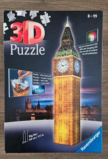 3D puzzel Big Ben beschikbaar voor biedingen