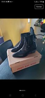 Volledig leren laarzen, kennel+schmenger, Zwart