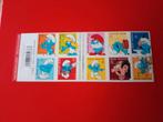 1 blad met 10 zelfklevende postzegels  van de smurfen, Ophalen of Verzenden
