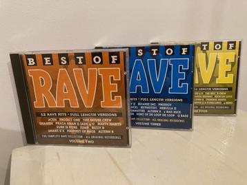 Best of Rave CD's, volume 2 3 en 4 met o.a. Praga Khan beschikbaar voor biedingen