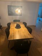 Grote eettafel 200x90 cm met zwart metalen X-onderstel, Enlèvement