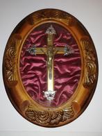Crucifix encadré sous verre bombé, Ophalen of Verzenden