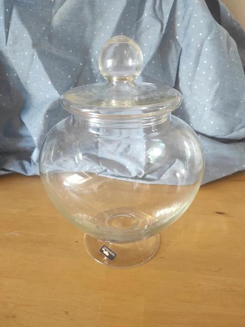 Leonardo cookiejar candyjar snoeppot met deksel vaas glas, Antiek en Kunst, Antiek | Glaswerk en Kristal, Ophalen