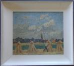 JAN VAERTEN / WERKENDE BOER / OLIEVERF DOEK / 47x53cm KADER, Ophalen of Verzenden
