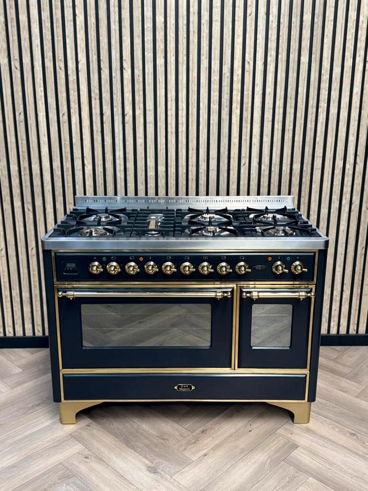 Prachtige Boretti Majestic 120cm Goud Messing + Visbrander, Elektronische apparatuur, Fornuizen, Gas, 5 kookzones of meer, 60 cm of meer
