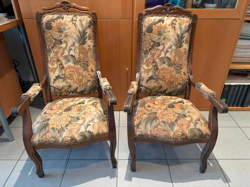 2  x ANTIEKE KASTEELZETELTJES VOOR KINDEREN, Antiek en Kunst, Antiek | Meubels | Stoelen en Sofa's, Ophalen