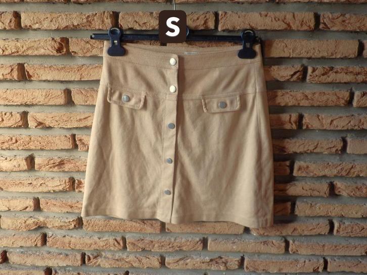 (18) - jupe femme t.S beige - pimkie -, Kleding | Dames, Rokken, Zo goed als nieuw, Maat 36 (S), Beige, Boven de knie, Ophalen of Verzenden