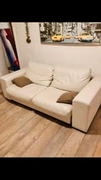 Mooie lederen salonzetel natuzzi 2m breed, Huis en Inrichting, Zetels | Zetels en Chaises Longues, Ophalen, Zo goed als nieuw