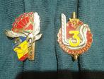 Franse draag insignes speldjes parachutisten J Balme Saumur, Ophalen of Verzenden, Lintje, Medaille of Wings