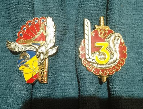 Franse draag insignes speldjes parachutisten J Balme Saumur, Verzamelen, Militaria | Algemeen, Lintje, Medaille of Wings, Ophalen of Verzenden