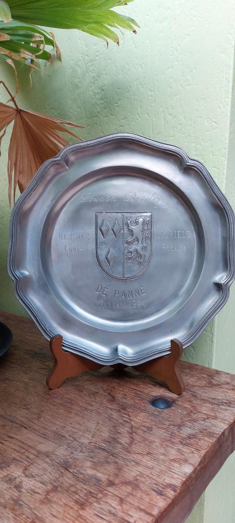 Tinnen wapenschild, Antiek en Kunst, Antiek | Tin, Verzenden