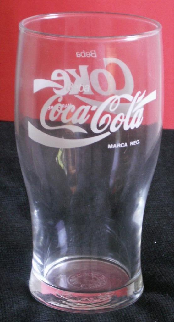 Spaans Coca Cola glas tekst Beba Coca-Cola, Verzamelen, Glas en Drinkglazen, Nieuw, Ophalen of Verzenden