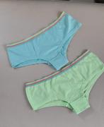 set van 2 katoenen slips,groen en turquoise,maat L., Vêtements | Femmes, Sous-vêtements & Lingerie, Envoi, Autres couleurs, Slip