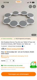 Draaibare tafelset van temu 8 schijven, Enlèvement ou Envoi, Neuf, Autre