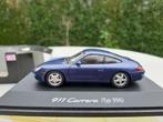 1/43 Schuco Porsche 911 Carrera (Typ 996)    Blue, Schuco, Zo goed als nieuw, Auto, Verzenden