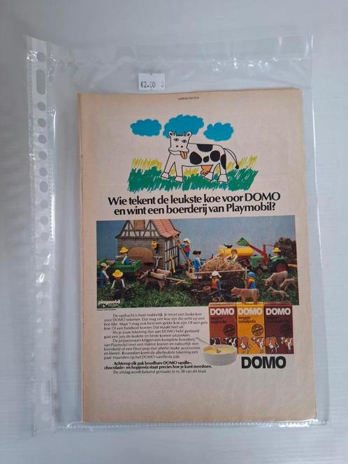 Vintage Playmobil reclame advertentie kleurwedstrijd DOMO 1, Kinderen en Baby's, Speelgoed | Playmobil, Gebruikt, Complete set
