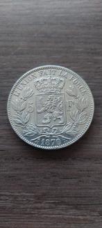 5 fr zilver muntstuk leopold II, Postzegels en Munten, Zilver, Ophalen of Verzenden, Losse munt, Zilver