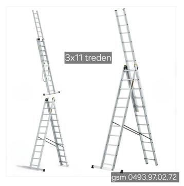 ladders 3x11 treden NU IN PROMO !!!! 220€ beschikbaar voor biedingen