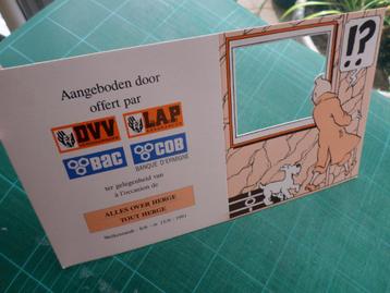 Tintin - carton pliable ajouré Exposition Tout Hergé - 1991 beschikbaar voor biedingen