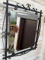 Miroir carré vintage fer forgé, Antiquités & Art, Enlèvement, Carré