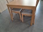 uitschuifbare tafel en 8 stoelen, Huis en Inrichting, Tafels | Eettafels, Ophalen, Gebruikt