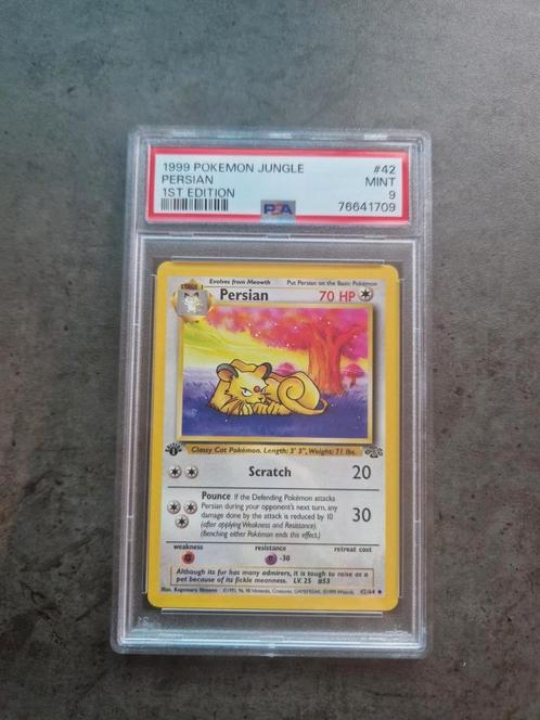 Première édition persane de la jungle PSA 9, Hobby & Loisirs créatifs, Jeux de cartes à collectionner | Pokémon, Comme neuf, Enlèvement ou Envoi