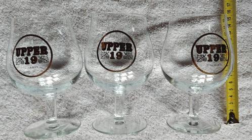 3 prachtige zeldzame Wieze "UPPER 19"  glazen, Verzamelen, Glas en Drinkglazen, Nieuw, Ophalen