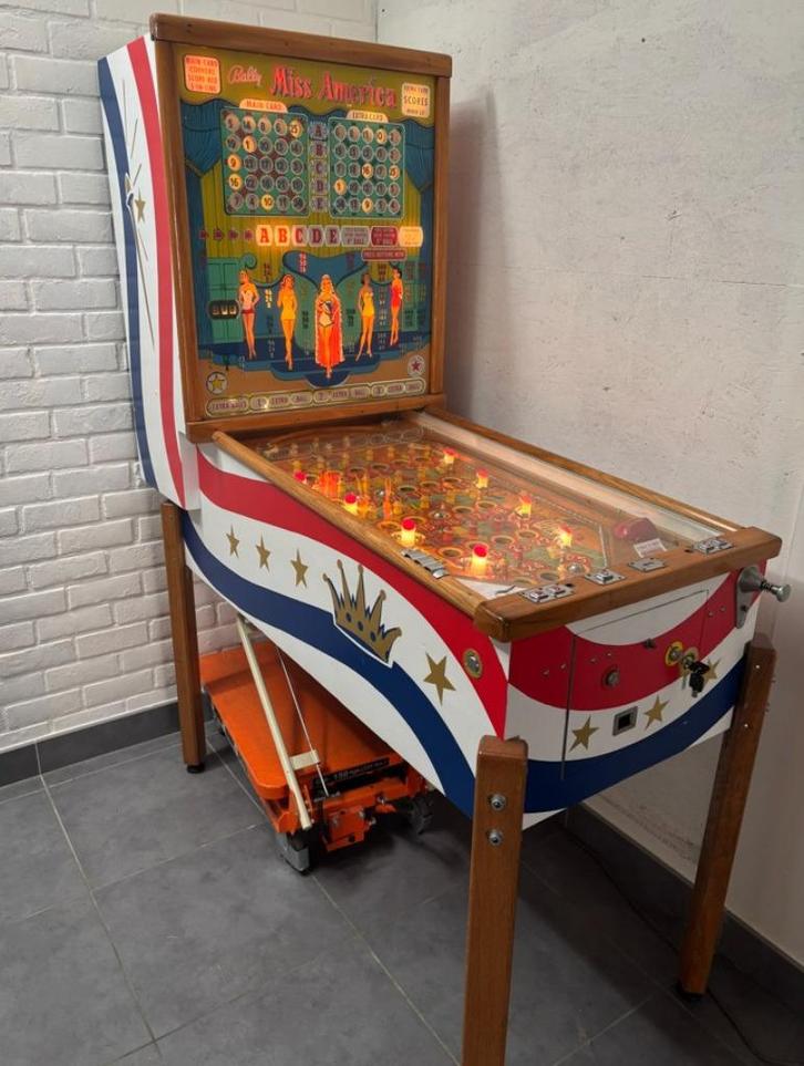 Bingo Bally Miss America 57', Verzamelen, Automaten | Gokkasten en Fruitautomaten, Gebruikt, Euro, Met sleutels, Ophalen