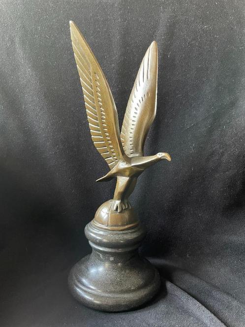 Bronzen art deco adelaar Brau/stempel zuiver brons, Antiquités & Art, Art | Sculptures & Bois, Enlèvement ou Envoi