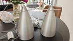 Hanglampen Deltalight 2x, zilver, 14cm diameter, Ophalen, Zo goed als nieuw, Metaal, 50 tot 75 cm