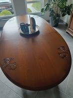 Eiken ovale uittrekbare eettafel met 6 stoelen, Huis en Inrichting, Ophalen, Zo goed als nieuw