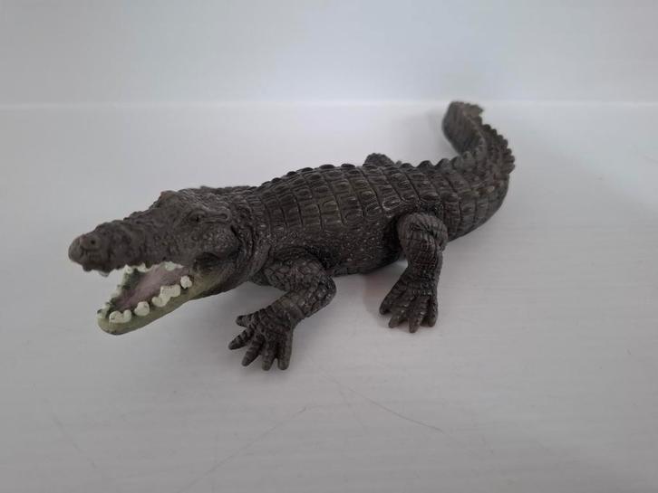 Schleich dier set 14378 Krokodil, Verzamelen, Dierenverzamelingen, Gebruikt, Beeldje of Figuurtje, Wild dier, Ophalen of Verzenden