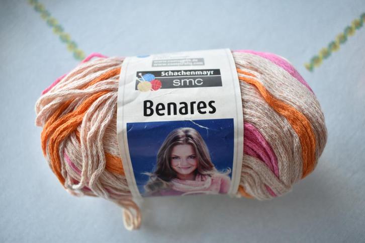 1 bol sjaaltjeswol Schachenmayr Benares roos beige oranje, Hobby en Vrije tijd, Breien en Haken, Nieuw, Breien, Wol of Garen, Ophalen of Verzenden