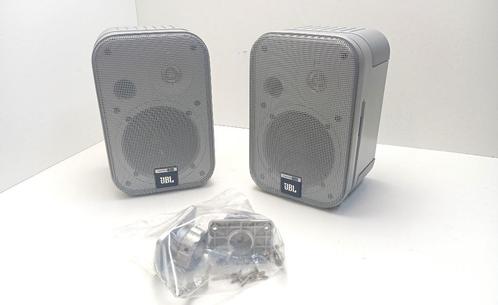 speakers JBL CONTROL 1 zilver max 200 Watt, Audio, Tv en Foto, Luidsprekerboxen, Zo goed als nieuw, Front, Rear of Stereo speakers