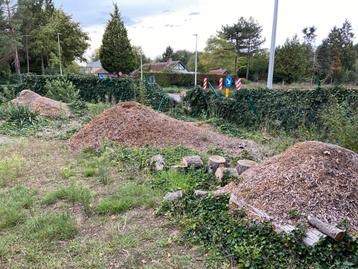Houtsnippers 3 grote en 4 kleine hopen - gedroogd al! beschikbaar voor biedingen