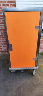 inox kast met trespa deuren, wielen, Ophalen