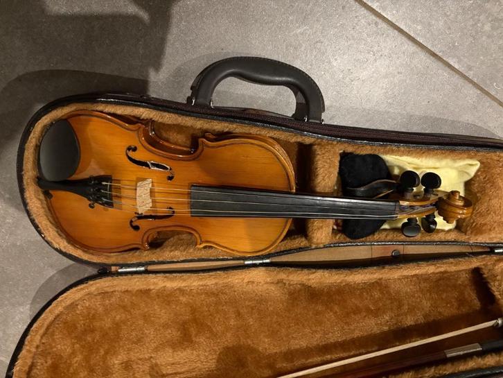 1/4 kinder viool, Muziek en Instrumenten, Strijkinstrumenten | Violen en Altviolen, Gebruikt, Viool, 1/4-viool, Met koffer, Ophalen