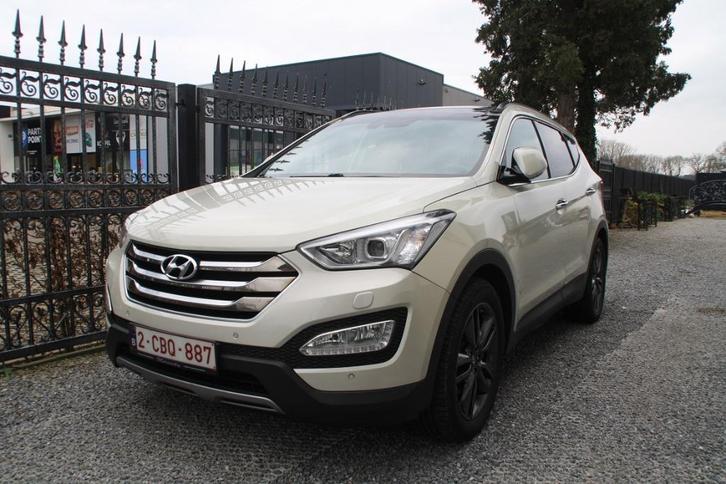 Hyundai Santa Fe 2.2D 145kw 4W parelwit/beige, Auto's, Hyundai, Particulier, Santa Fe, 4x4, ABS, Achteruitrijcamera, Adaptieve lichten