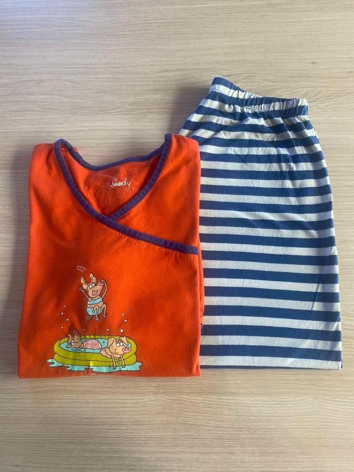 woody pyjama - varkens - maat 164 / 14 jaar, Kinderen en Baby's, Kinderkleding | Maat 164, Gebruikt, Meisje, Nacht- of Onderkleding