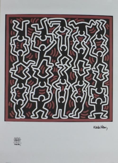Keith Haring - Untitled (A) (Litho), Antiek en Kunst, Kunst | Schilderijen | Abstract, Ophalen of Verzenden