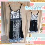 Robe d'été  pour femme-noir et blanc cassé-T.S, Vêtements | Femmes, Enlèvement ou Envoi, Taille 36 (S), Blanc, Longueur genou